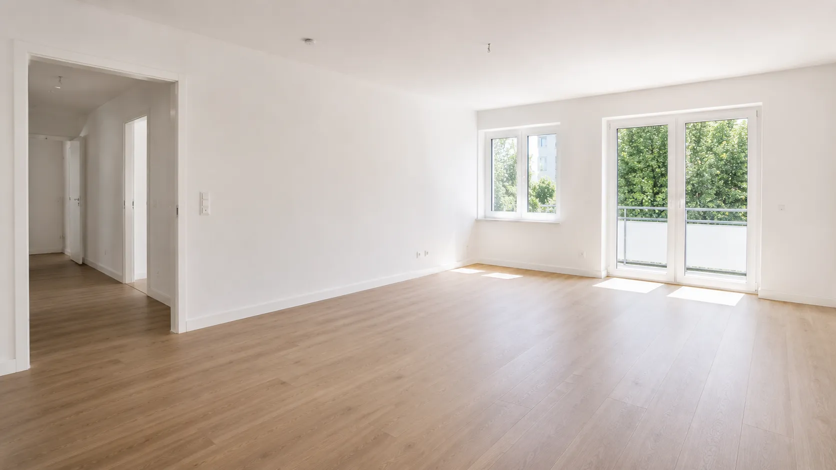 Übergabebereite Wohnung nach Aufbereitung und Renovierung