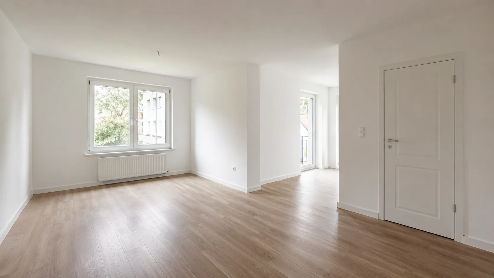 Modernisierte Wohnfläche nach Sanierungsarbeiten